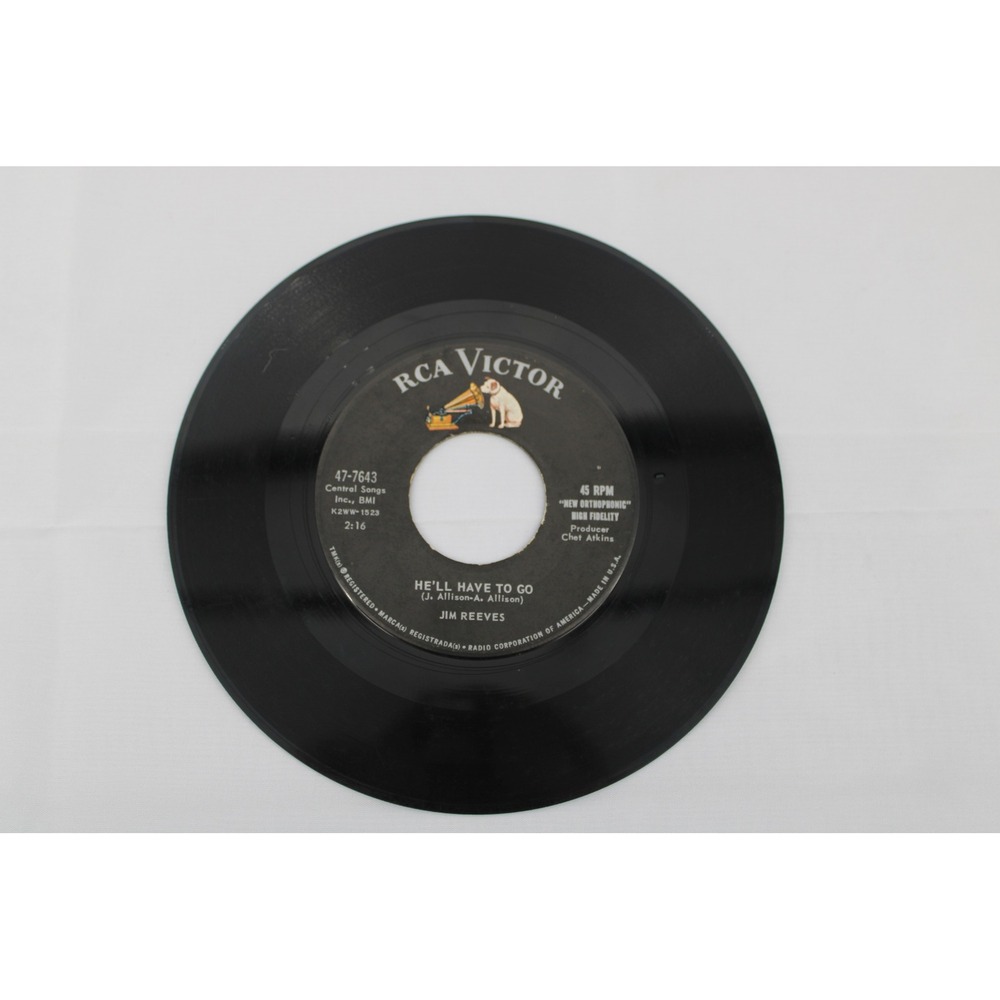 Jim Reeves He'll Have To Go In A Mansion Stands My Love RCA Victor 45‎ RPM